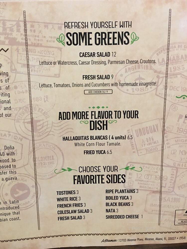 Francisca - Miramar, FL menu_pic