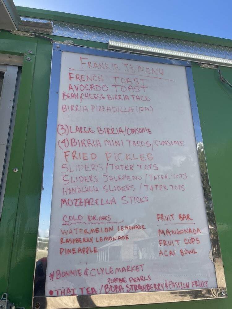 Frankie J's Fruit Bar and Grill - San Antonio, TX menu_pic
