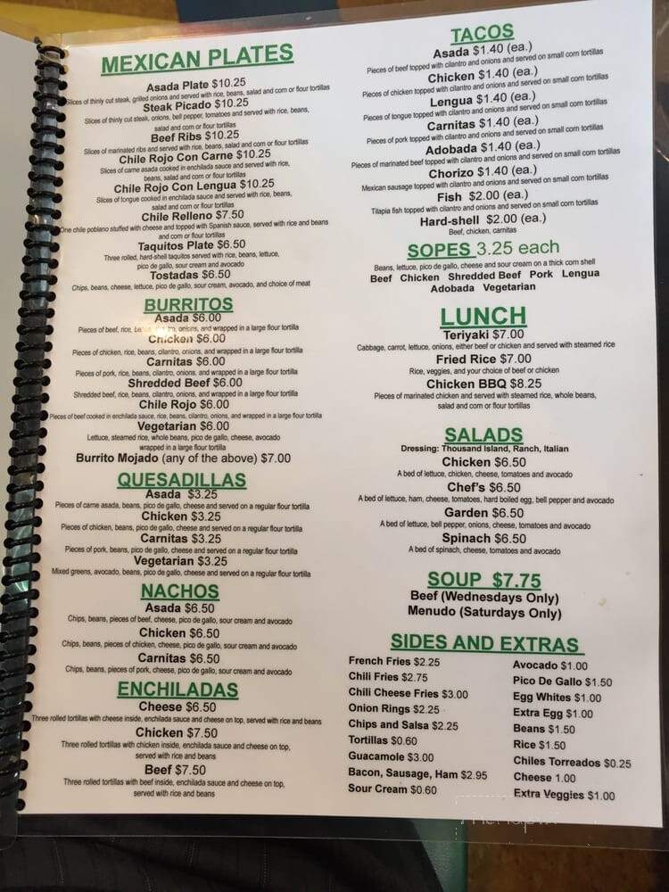 Frank's Charbroiler - Los Angeles, CA menu_pic