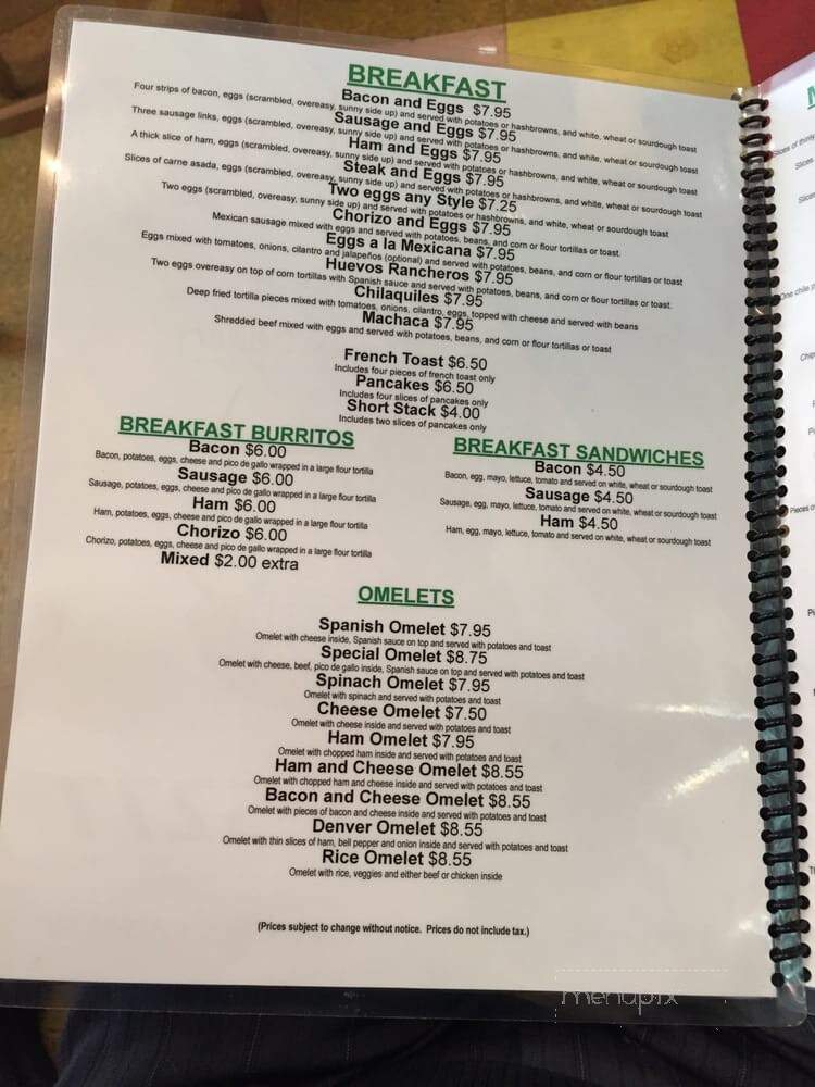 Frank's Charbroiler - Los Angeles, CA menu_pic