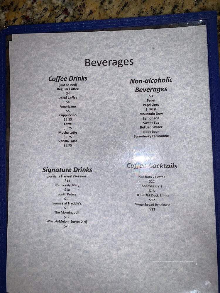 Freddie's Chicken and Waffles - New Orleans, LA menu_pic