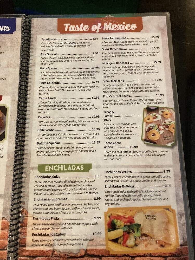 Frida's Cantina & Grill - Rolla, MO menu_pic