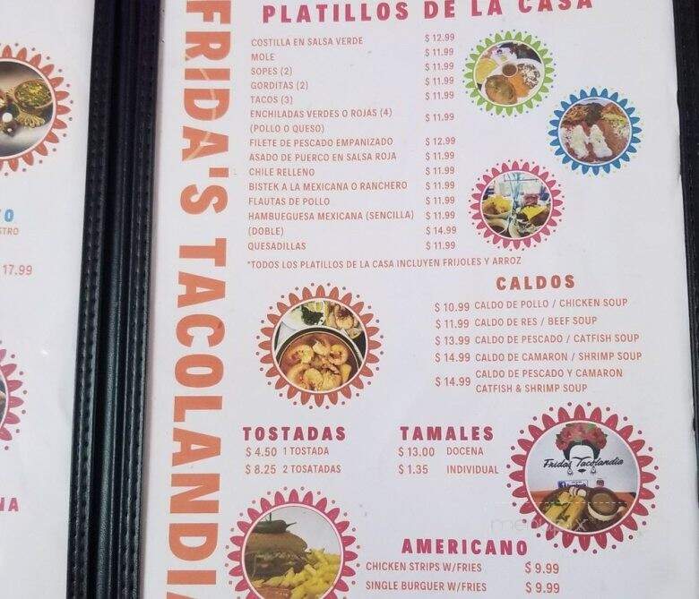 Frida's Tacolandia 2 - Dallas, TX menu_pic