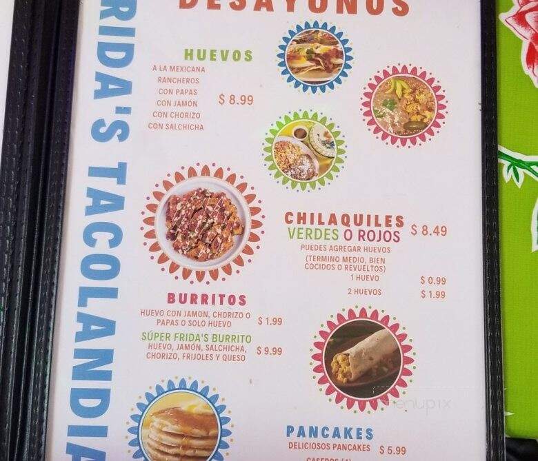 Frida's Tacolandia 2 - Dallas, TX menu_pic