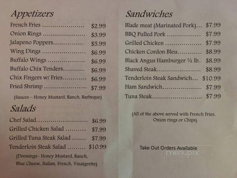 Friendly Tap - Cumberland, RI menu_pic