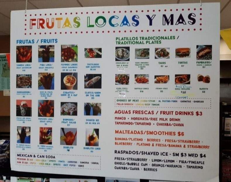 Frutas Locas/Crazie Friuts + More - The Dalles, OR menu_pic