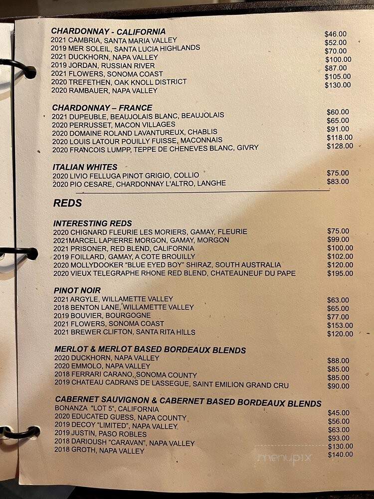 Fuego Argentinean Steak House - Maui, HI menu_pic