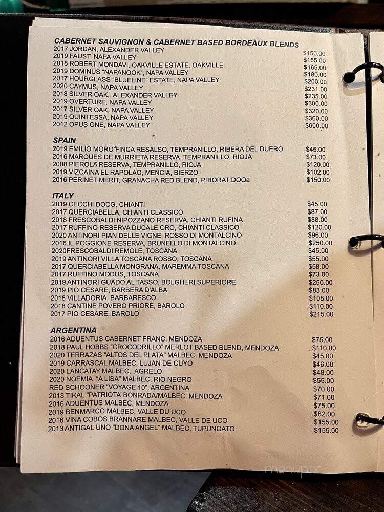 Fuego Argentinean Steak House - Maui, HI menu_pic