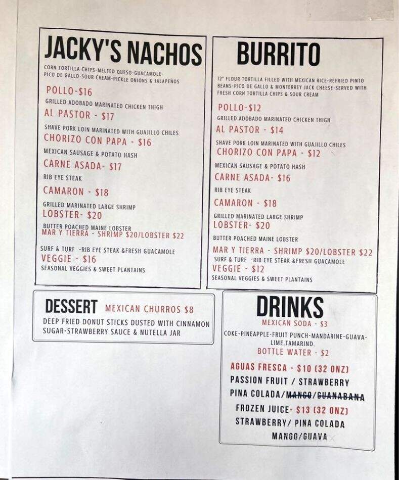 Fuego Picante - Hartford, CT menu_pic