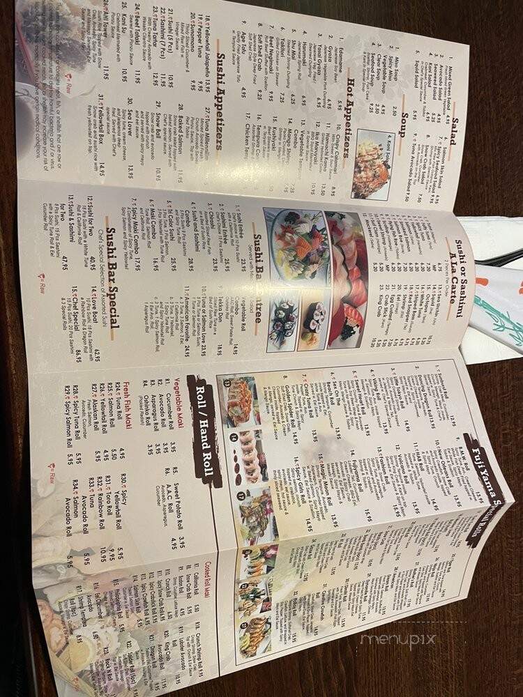 Fuji Yama Hibachi & Sushi - Hattiesburg, MS menu_pic