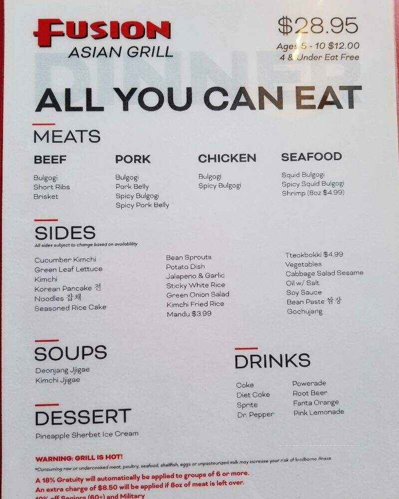 Fusion Asian Grill - Springville, UT menu_pic