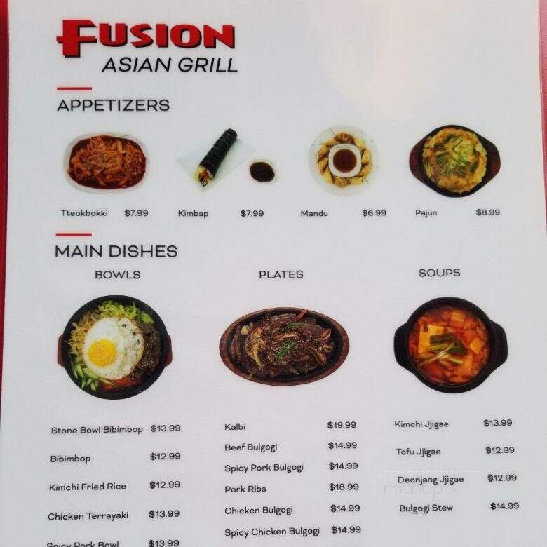 Fusion Asian Grill - Springville, UT menu_pic