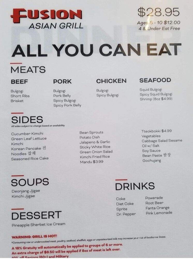 Fusion Asian Grill - Springville, UT menu_pic