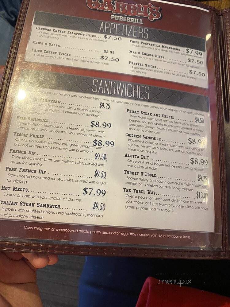 Cookie's Bar - Saginaw, MI menu_pic