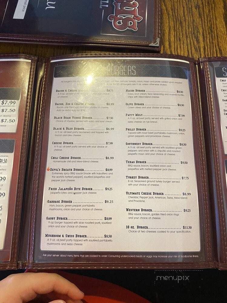 Cookie's Bar - Saginaw, MI menu_pic