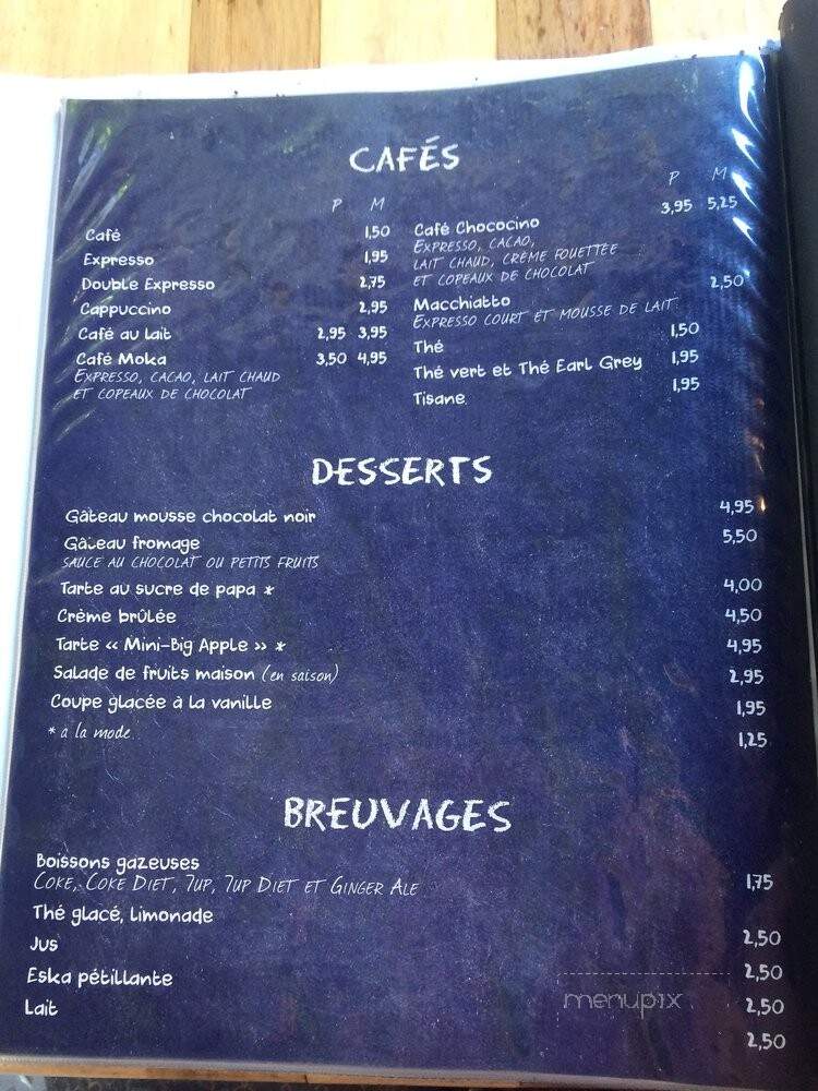 Garage Cafe - Montreal, QC menu_pic