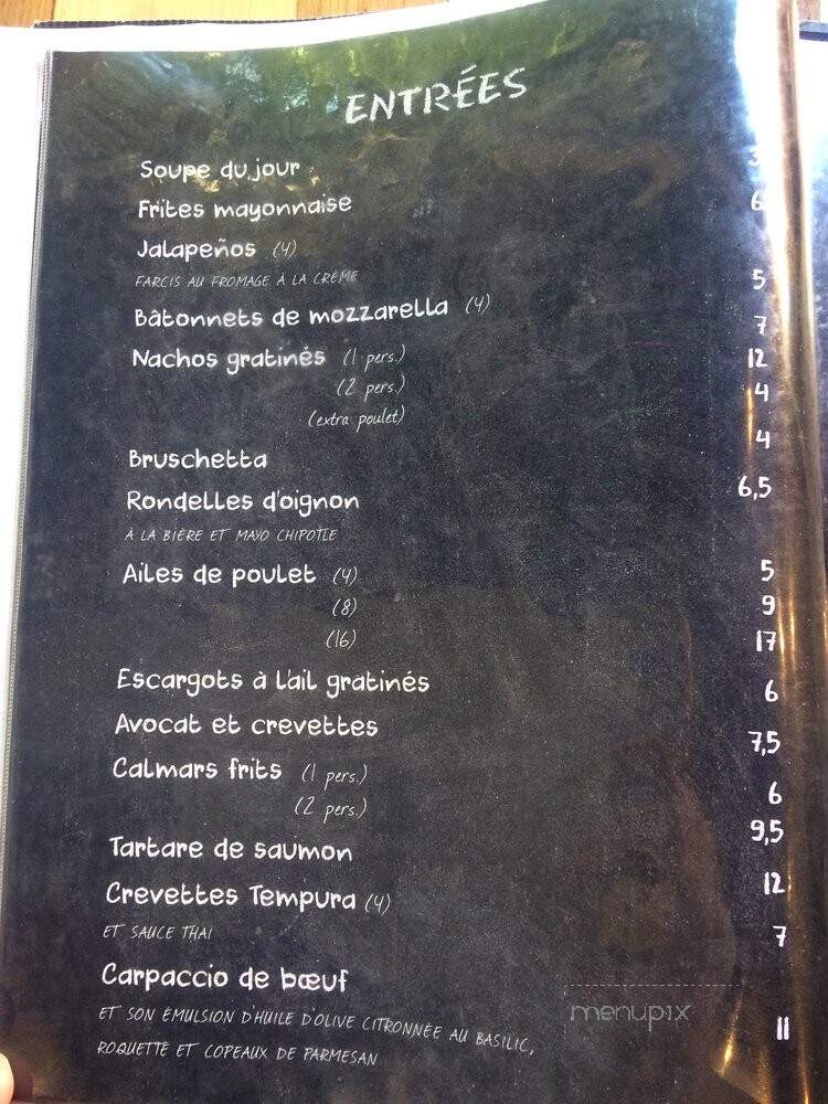 Garage Cafe - Montreal, QC menu_pic