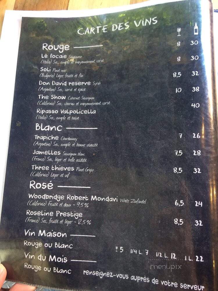 Garage Cafe - Montreal, QC menu_pic