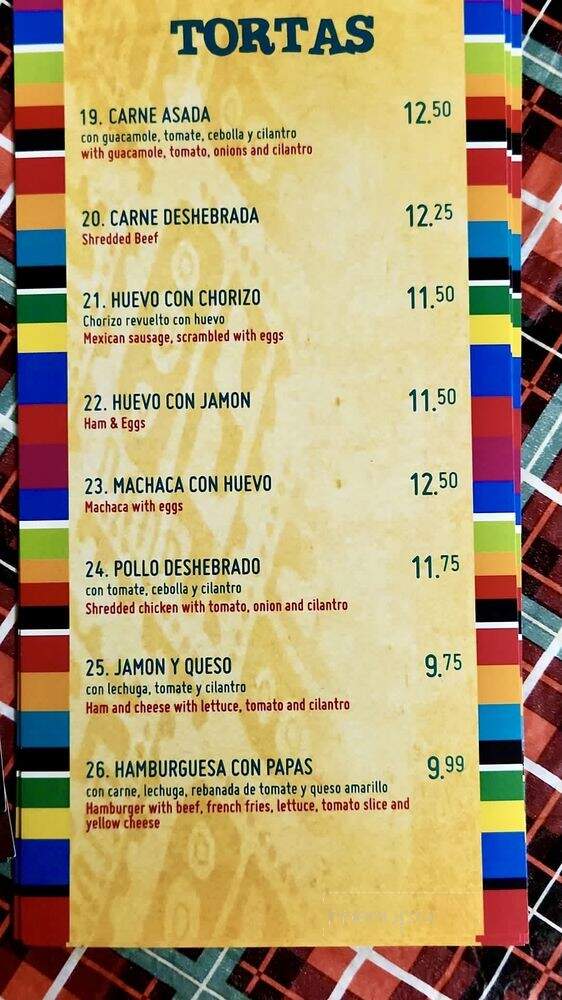 Garcia's Mexican Food - Chula Vista, CA menu_pic