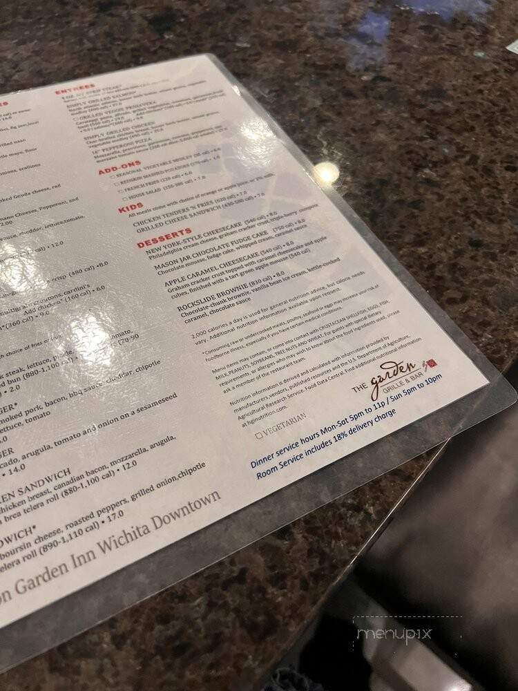 Garden Grille & 401 Pub - Wichita, KS menu_pic