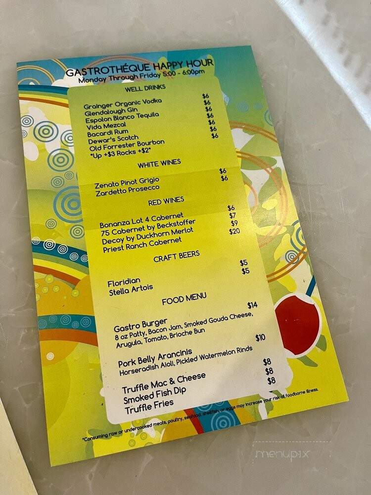 Gastrotheque - Oakland Park, FL menu_pic