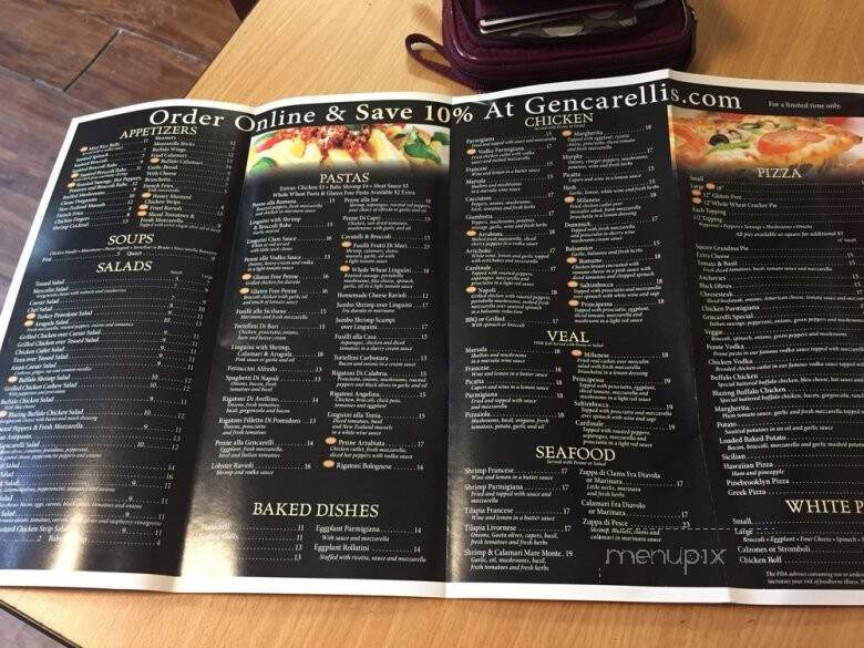 Gen Carellis Restaurant - Wayne, NJ menu_pic