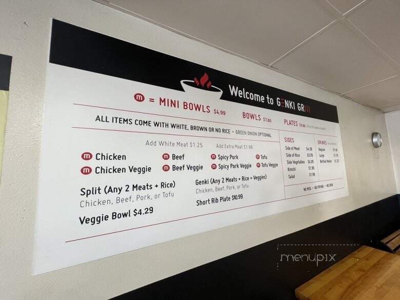 Genki Grill - Orange, CA menu_pic