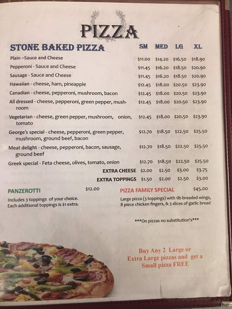 George the Greek - Elliot Lake, ON menu_pic