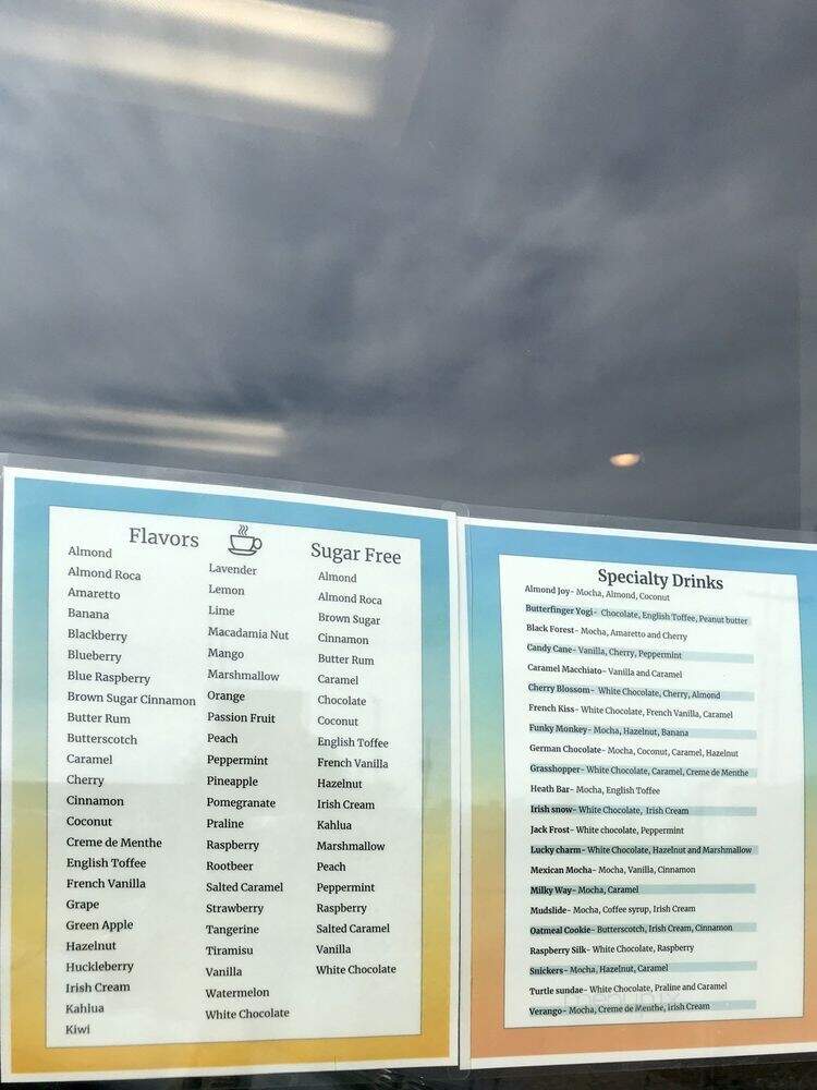 Giddy-Up and Go Espresso - Walla Walla, WA menu_pic
