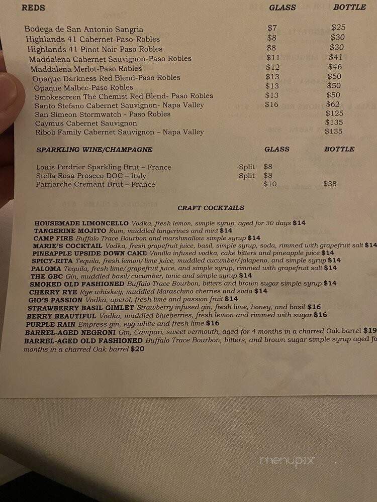 Giovanni's Ristorante - Covina, CA menu_pic