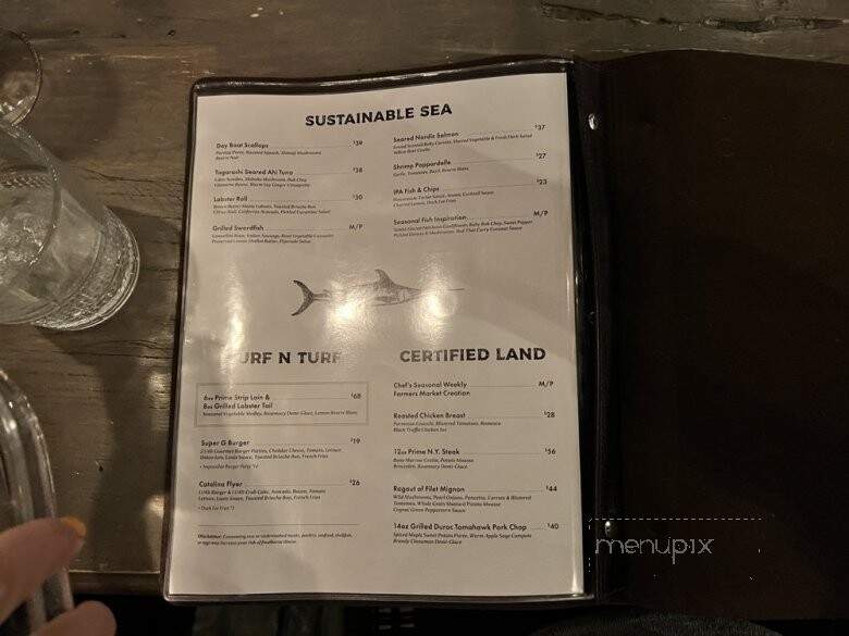 Glasspar - Dana Point, CA menu_pic