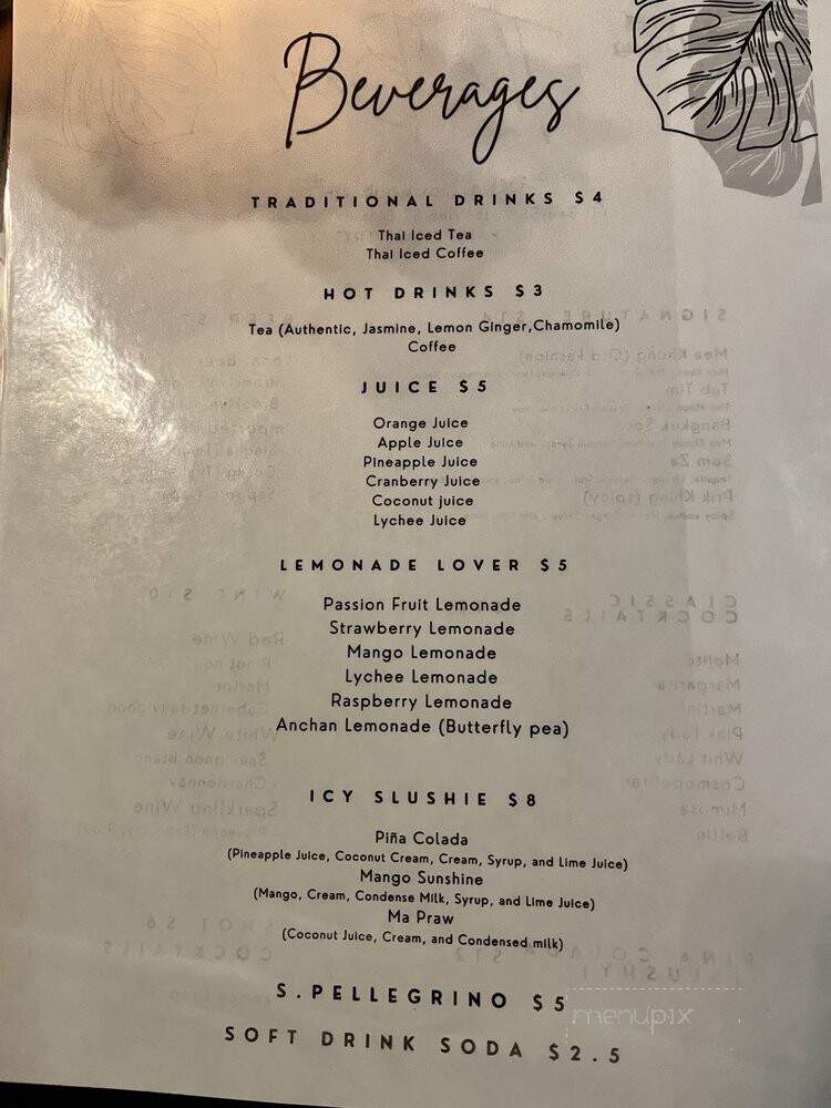 Glin Thai Bistro - Brooklyn, NY menu_pic