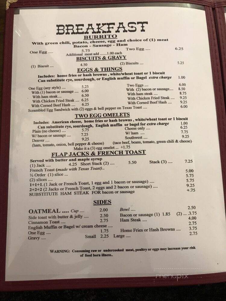 GMA D's Take out Delivery - Willcox, AZ menu_pic
