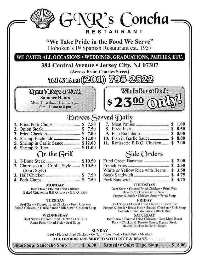 Gnr Restaurant - Jersey City, NJ menu_pic