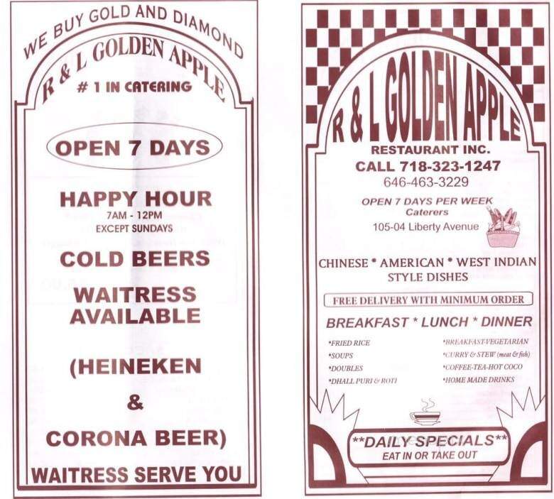 Golden Apple Restaurant - Ozone Park, NY menu_pic