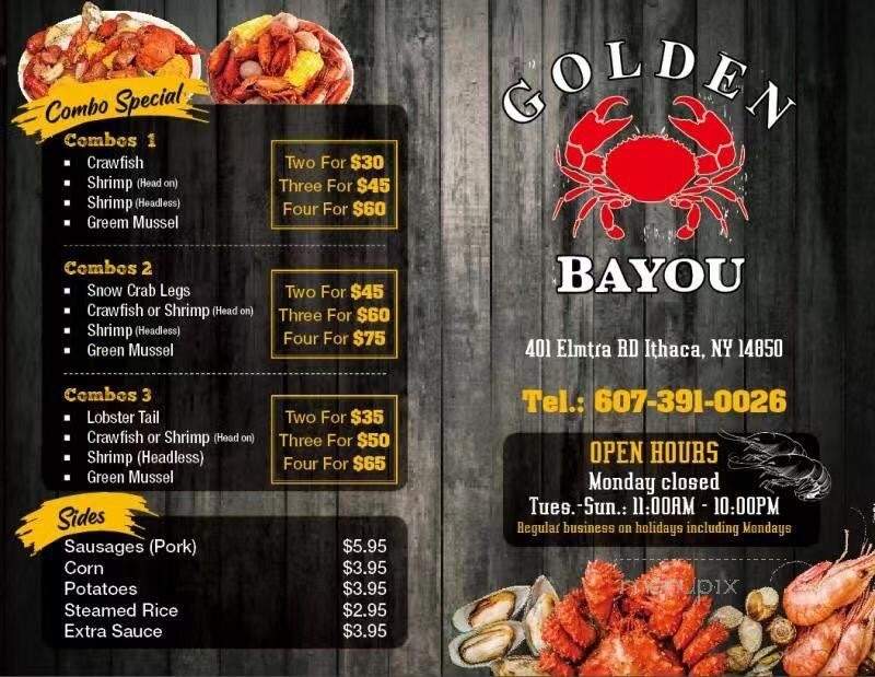 Golden Bayou - Ithaca, NY menu_pic