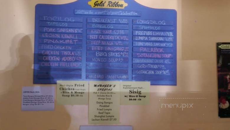 Gold Ribbon Bakery Cafe & Take-Out - Scarborough, ON menu_pic