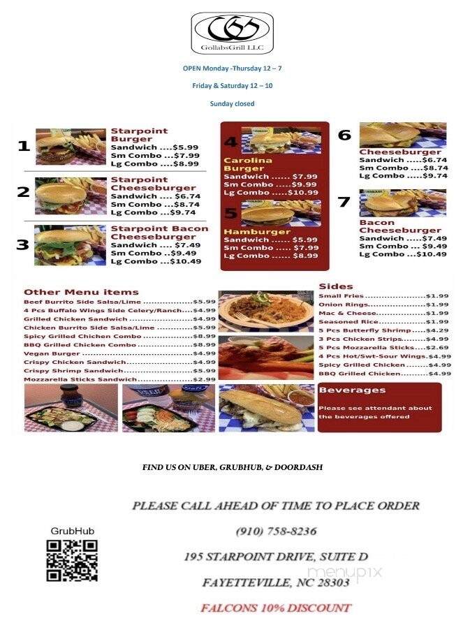 GollabsGrill - Fayetteville, NC menu_pic