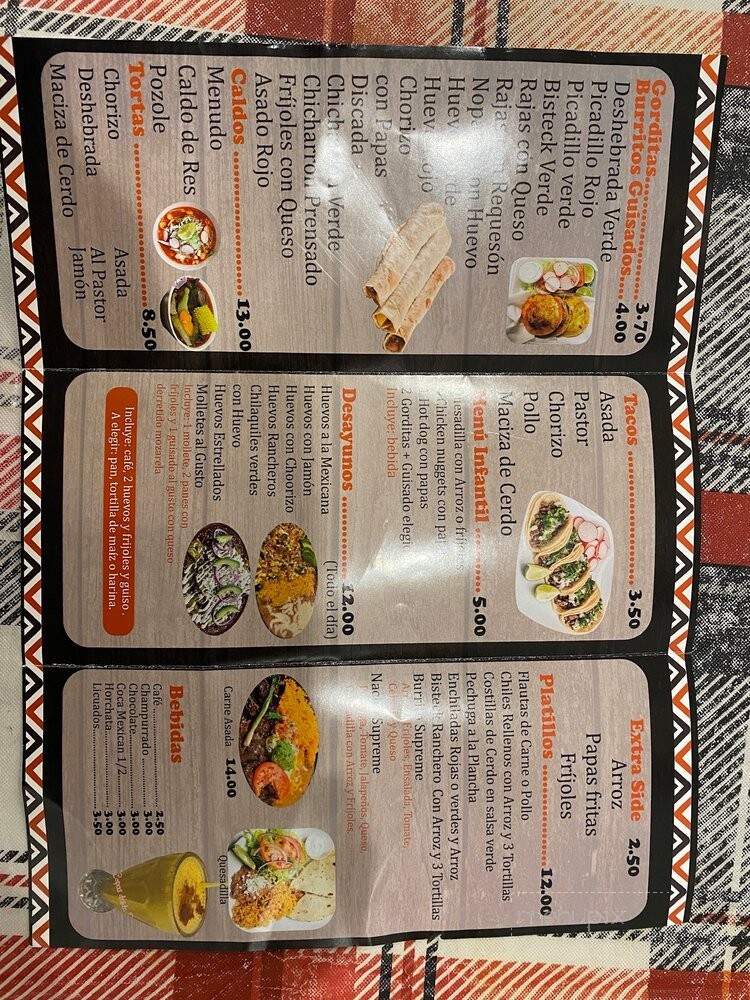 Gorditas Correas - Gainesville, GA menu_pic