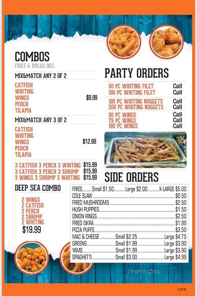 Gowdy's Seafood - Gary, IN menu_pic