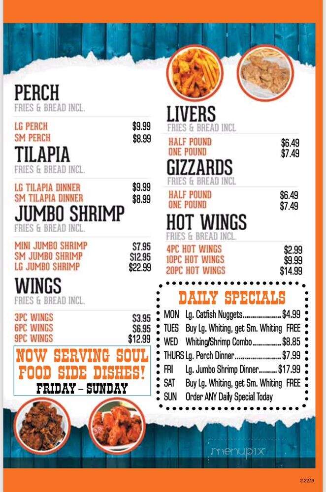 Gowdy's Seafood - Gary, IN menu_pic