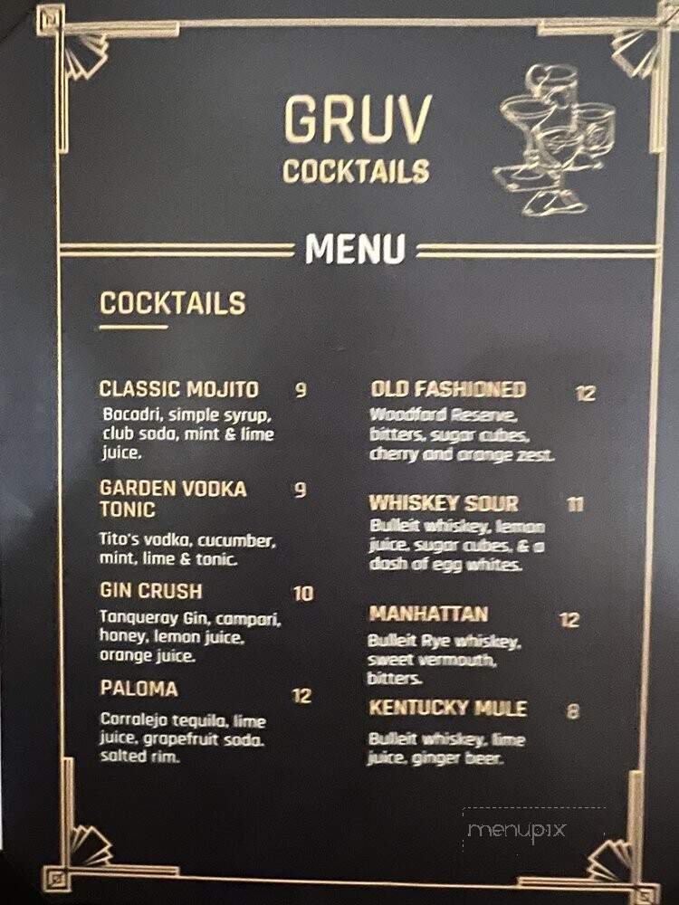 Gruv Bistro & Wine Bar - Belleville, IL menu_pic