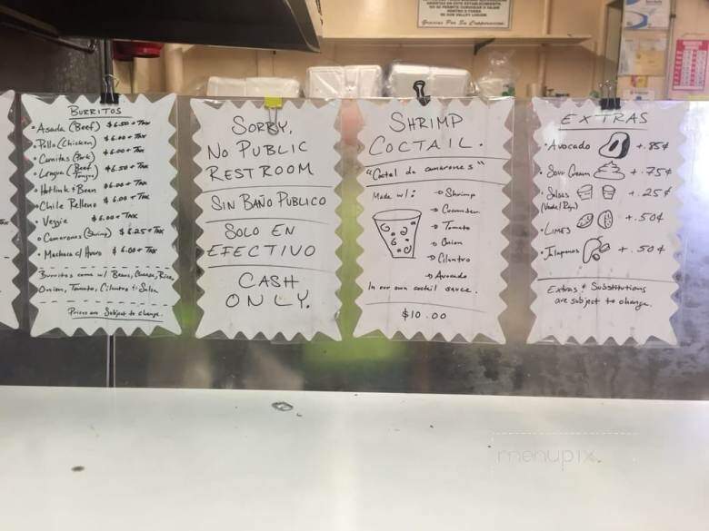 Gracy's Mexican Deli - Sun Valley, CA menu_pic