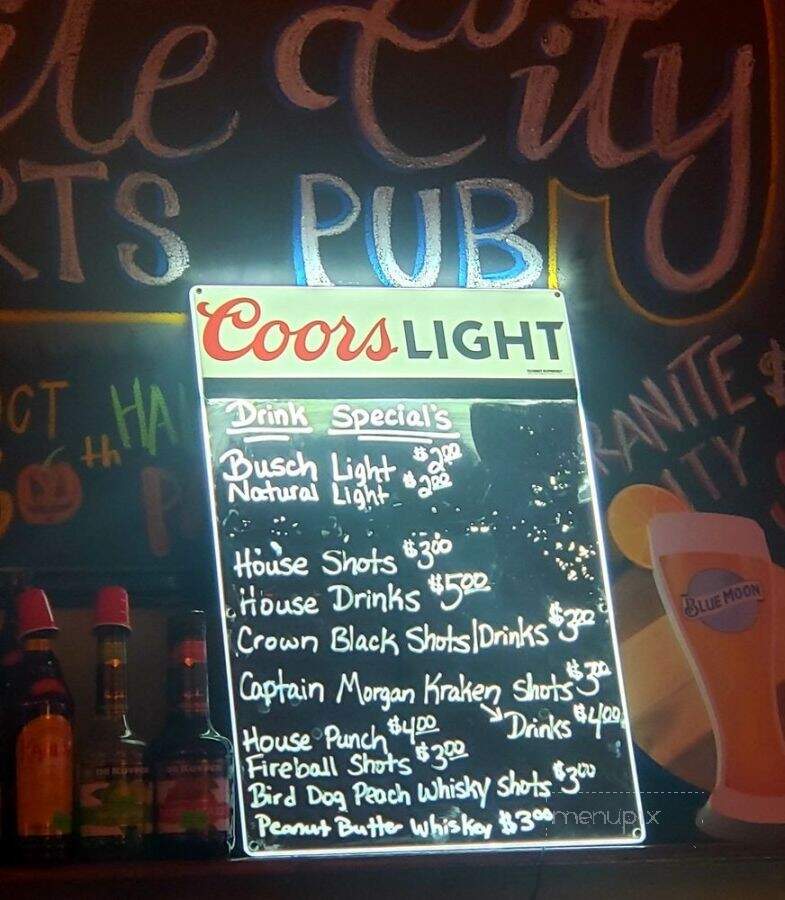 Granite City Sports Pub - Mount Airy, NC menu_pic