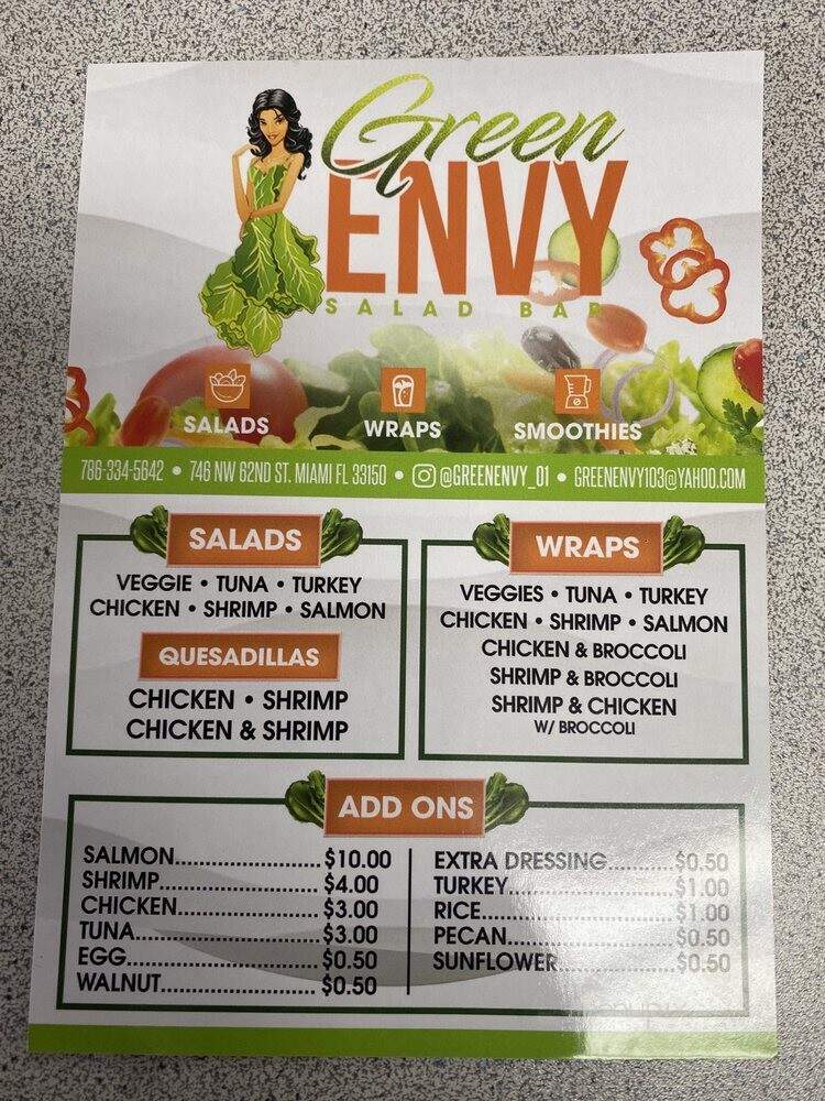 Green Envy - Miami, FL menu_pic