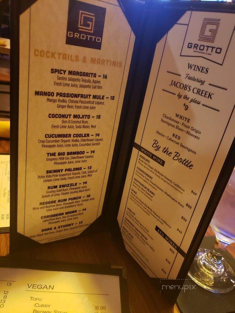 Grotto Restaurant & Bar - Rockville Centre, NY menu_pic