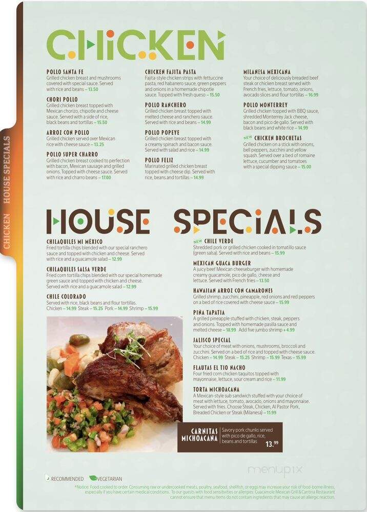 Guacamole Mexican Kitchen & Cantina - High Point, NC menu_pic