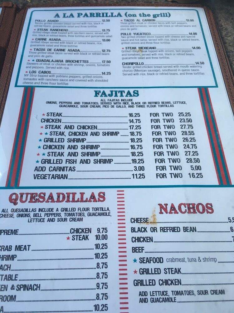 Guadalajara Mexican Bar Grille - Virginia Beach, VA menu_pic