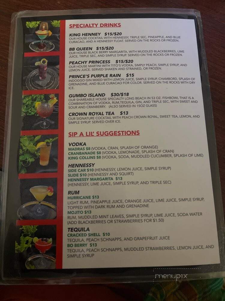 Gumbo King - Sacramento, CA menu_pic