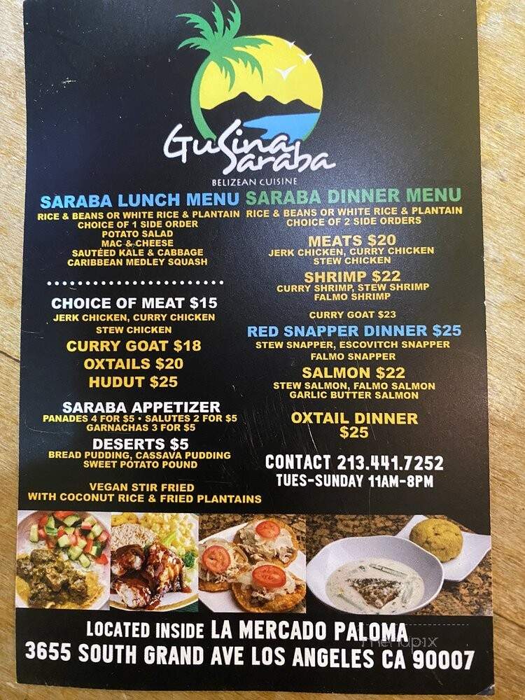 Gusina Saraba - Los Angeles, CA menu_pic